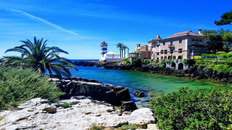 Vista do litoral de Cascais