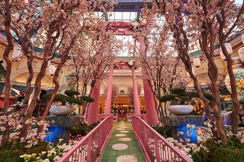 Decoração do hotel Bellagio na primavera em Las Vegas