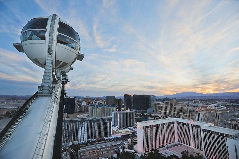 Vista da roda-gigante High Roller em Las Vegas