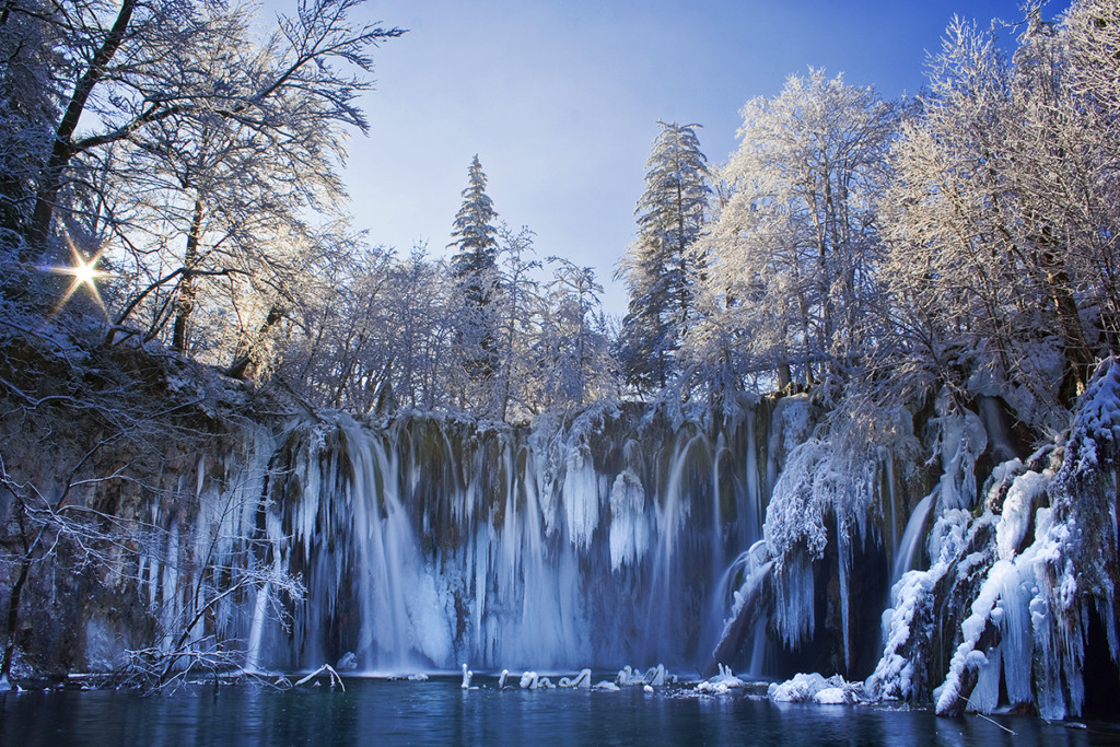 Lagos Plitvice no inverno