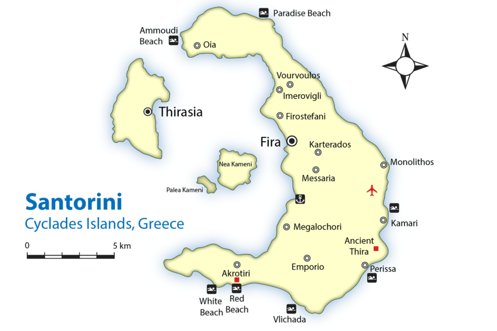 Mapa de Santorini