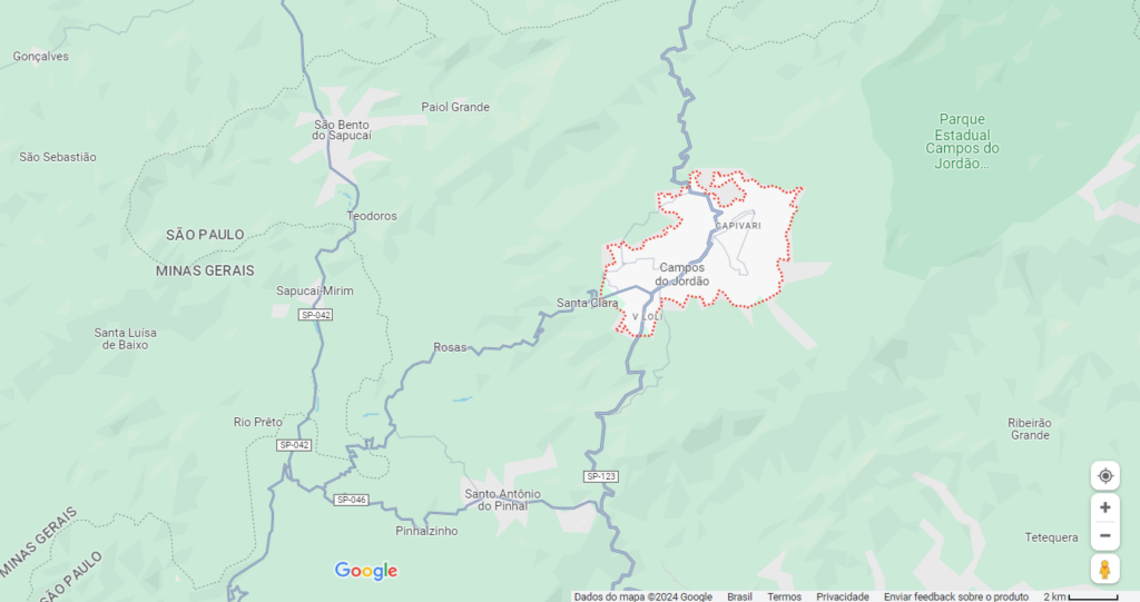 Mapa Campos do Jordão