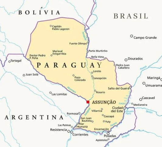 Mapa do Paraguai