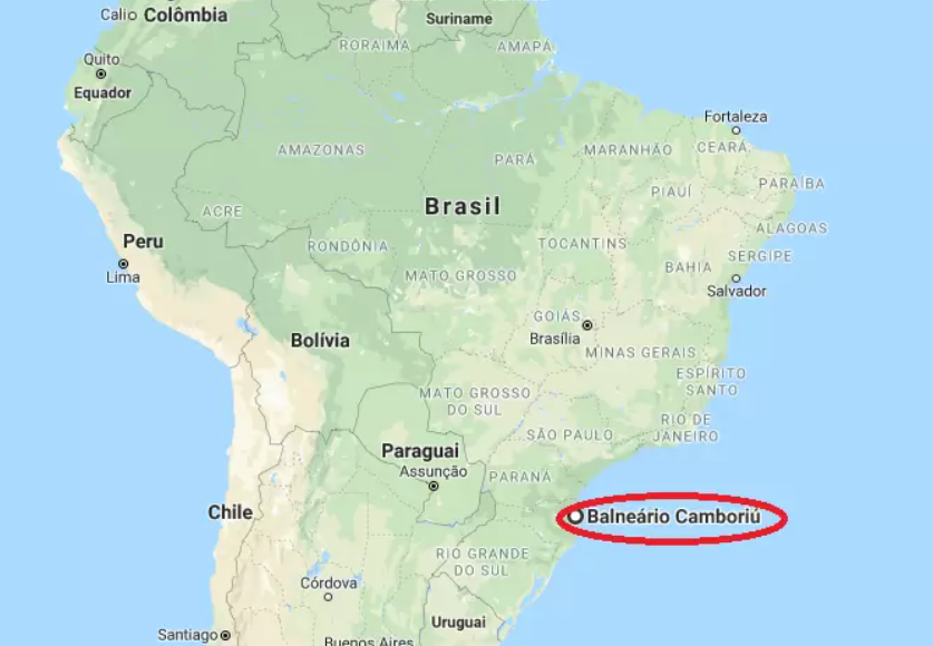 Balneário Camboriú no mapa