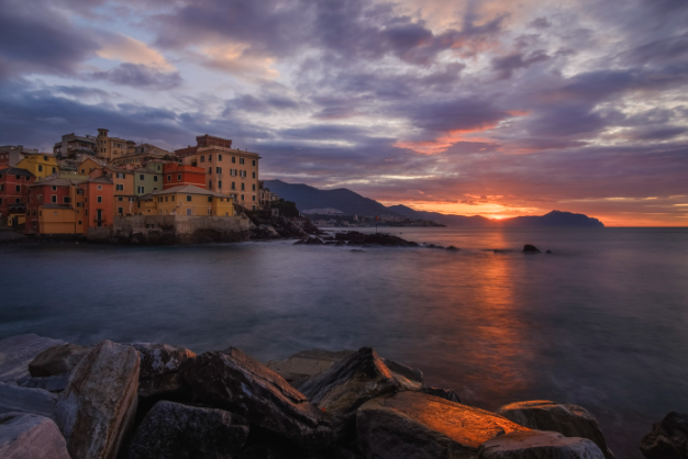 Pôr do sol em Boccadasse