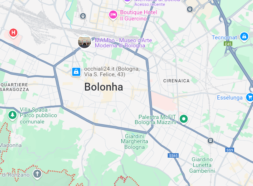 Mapa de Bolonha