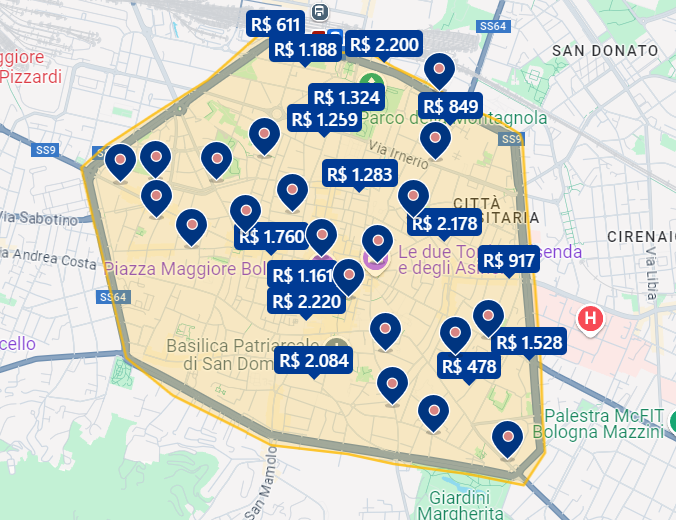 Mapa do Centro Histórico